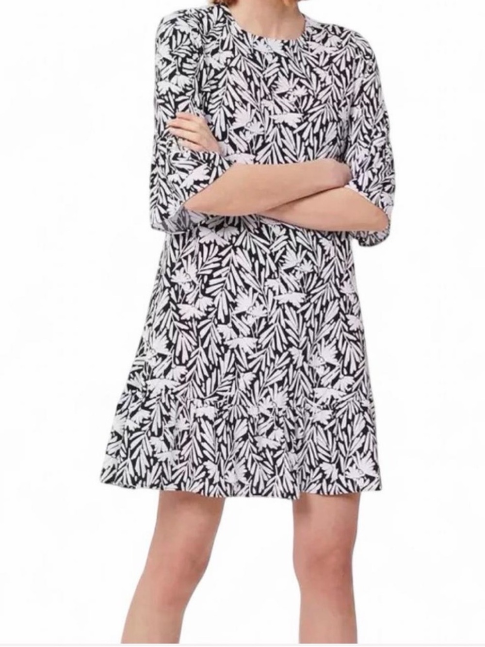 Hobbs Nika Floral Dress Navy/Ivory - SIZE 10
